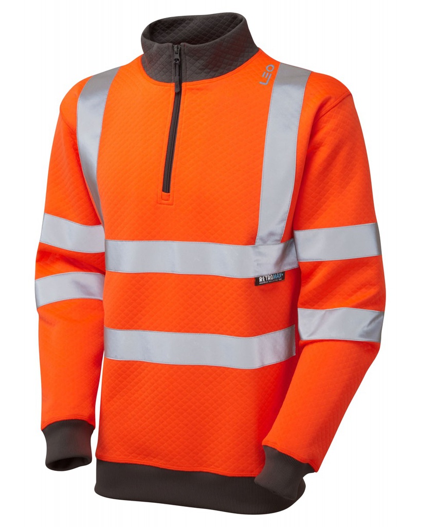 BRYNSWORTHY HI-VIS QUARTER ZIP SWEATSHIRT