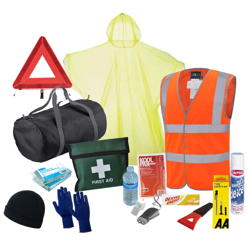 CAR ESSENTIAL WINTER SAFETY KIT INCLUDING TYRE SERVICE KIT