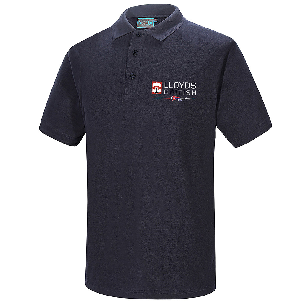 AQUA 100% POLYESTER PIQUE POLO SHIRT