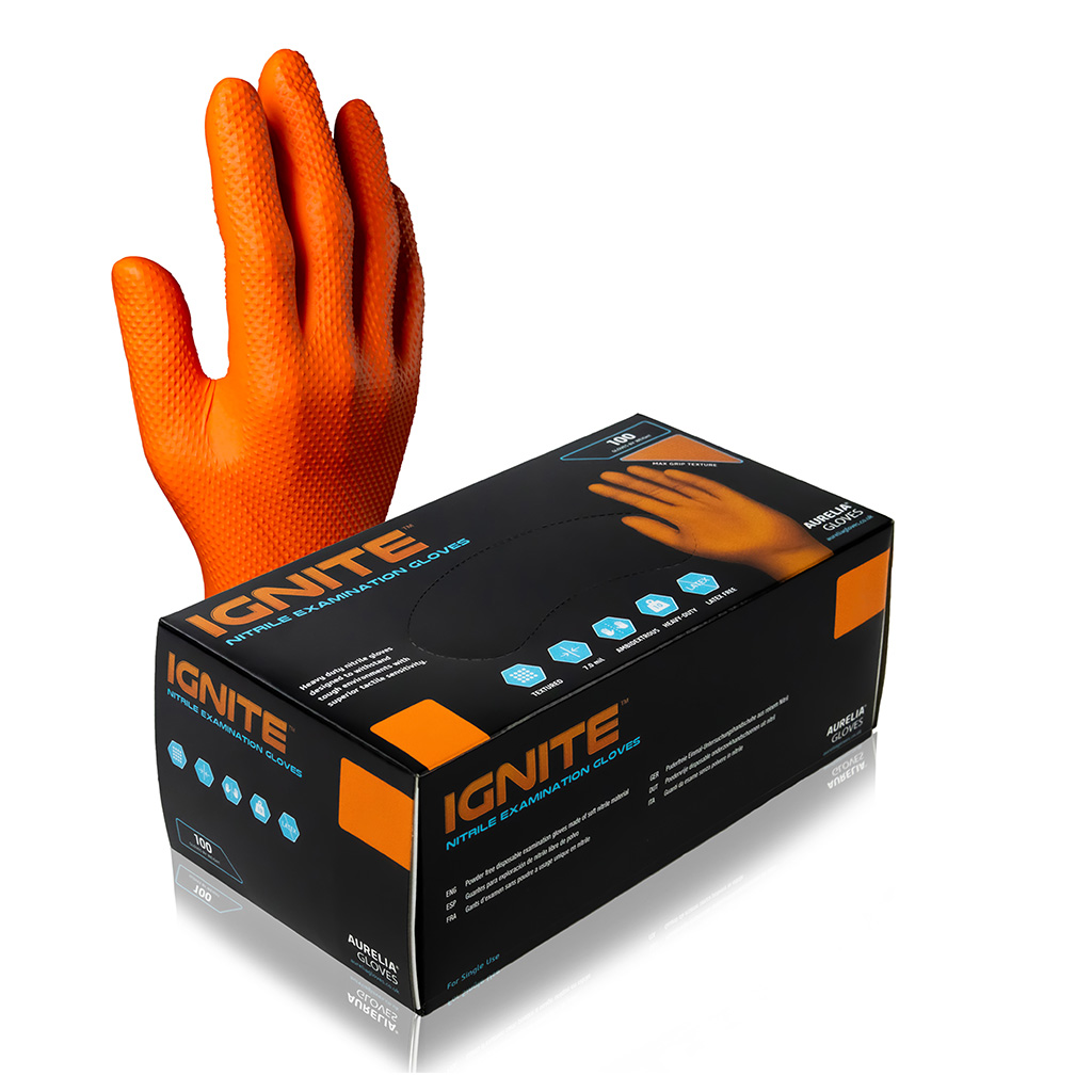 AURELIA IGNITE NITRILE GRIP GLOVE (BOX 100)